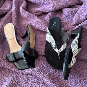 Two Pair of Slide Heals Size 7